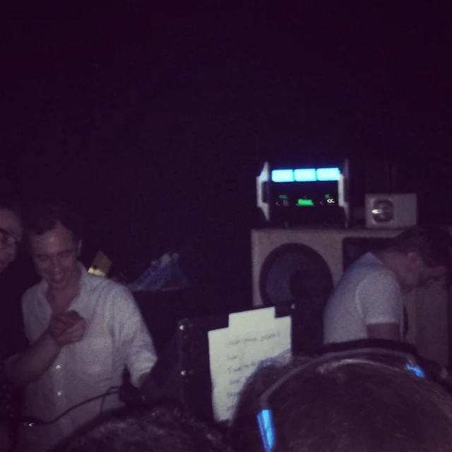 James Murphy and 2ManyDJs at the Despacio booth, Sónar 2014.